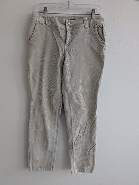 Women's Sonoma Corduroy Jeans with stylish Pocket Embroidery. Light Tan, Size 8